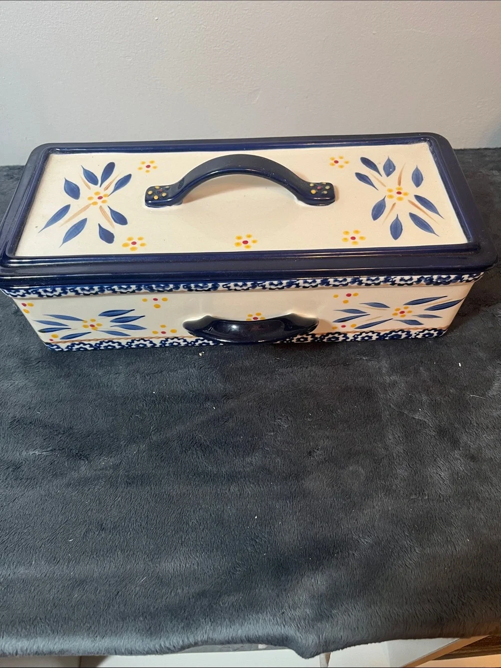 Temp-Tations Temptations Old World multi function bakeware 3 pc set blue kitchen